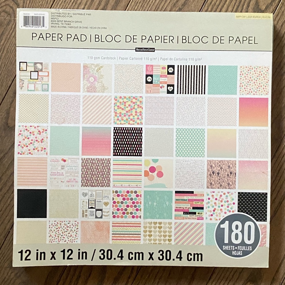 Recollections Multicolor Scrapbooking Paper Pad 12x12